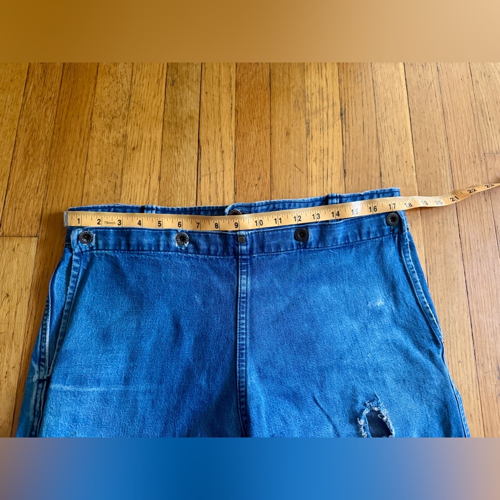 Vintage Amish Made Denim with 1940s USN Buttons - Picture 9 of 12